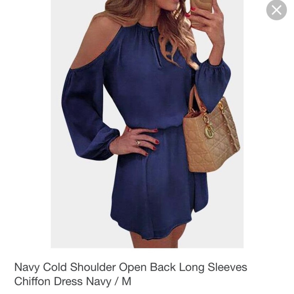 Blue chiffon dress